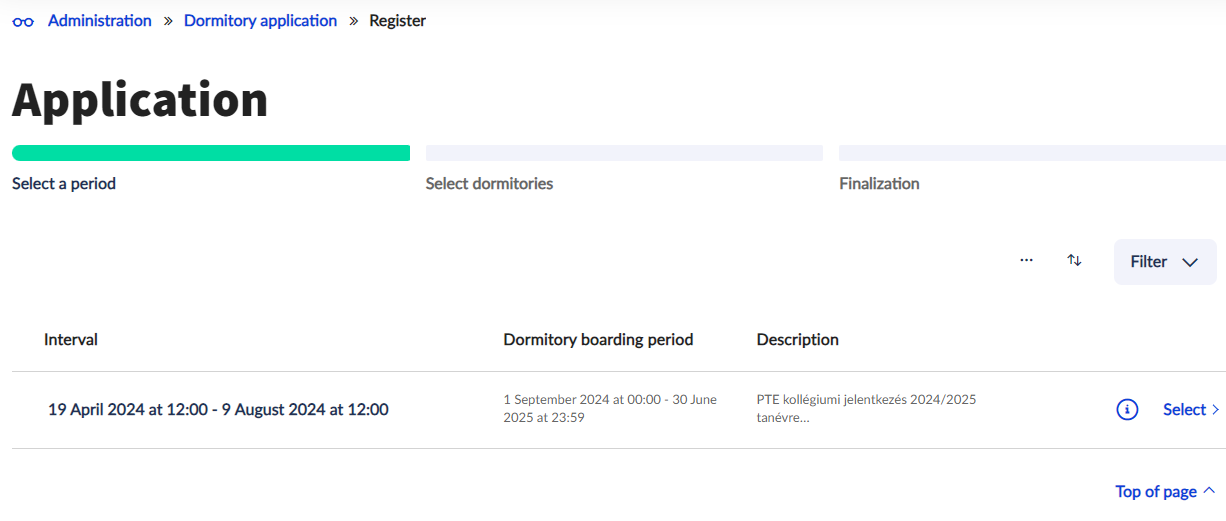 Dormitory application 2