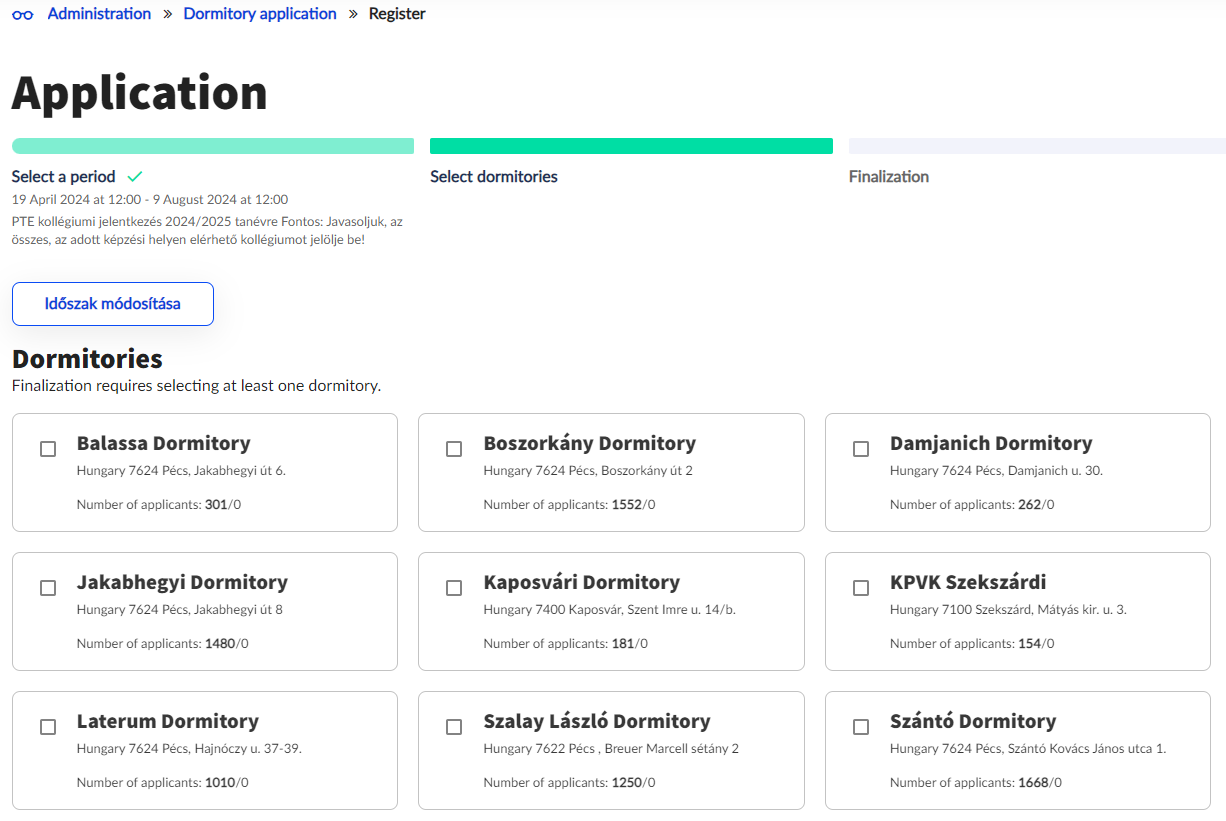 Dormitory application 3