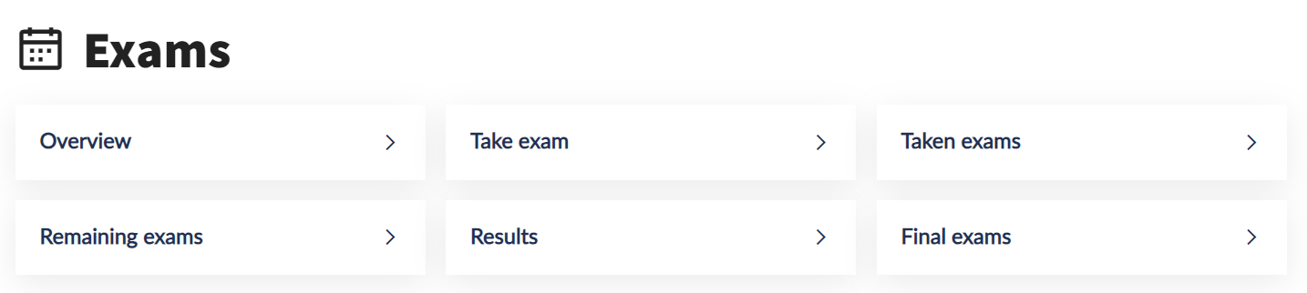 First steps - Exams